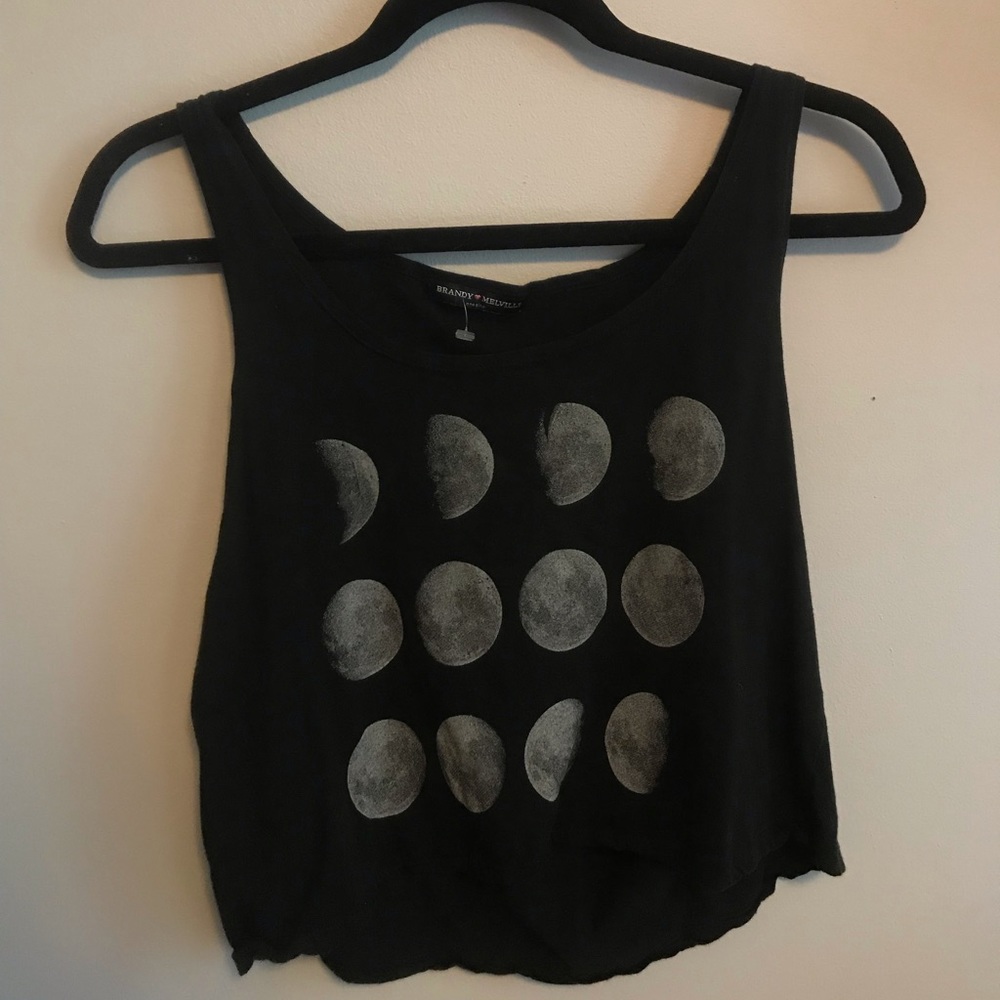Brandy Melville Moon Phases Crop Top